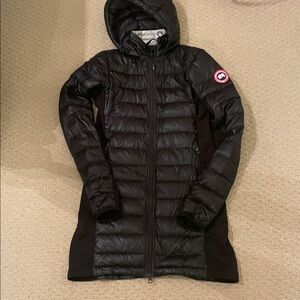 Canada Goose Black Hooded Puffer Jacket